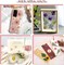 153-Piece Dried Pressed Flowers for Crafts – Real Wildflowers & Leaves for Resin, Jewelry, Candle, Soap, Scrapbooking, Bookmarks, Nail Art – Tweezers Included (4 Sheets Dried Flowers)